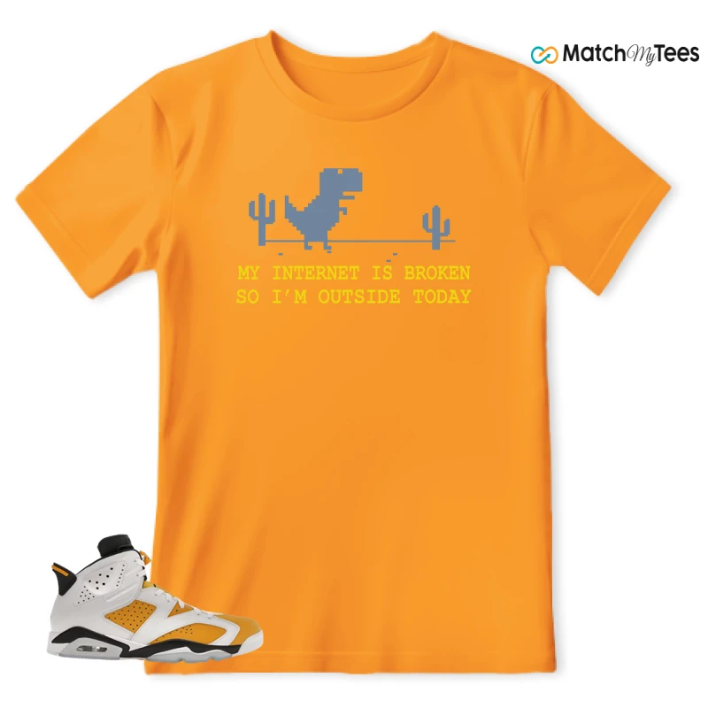 NIKE AIR JORDAN 6 YELLOW OCHRE SNEAKER Matching Tees t-shirt