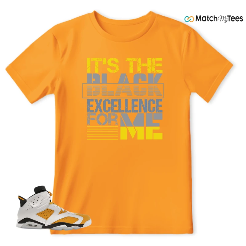 NIKE AIR JORDAN 6 YELLOW OCHRE SNEAKER Matching Tees t-shirt