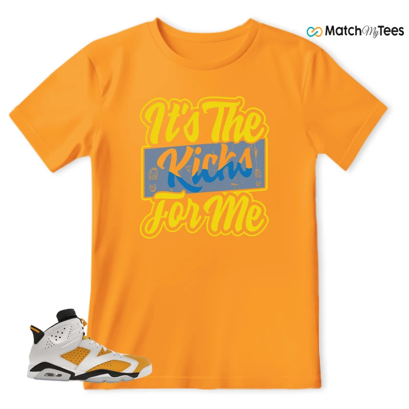 NIKE AIR JORDAN 6 YELLOW OCHRE SNEAKER Matching Tees t-shirt