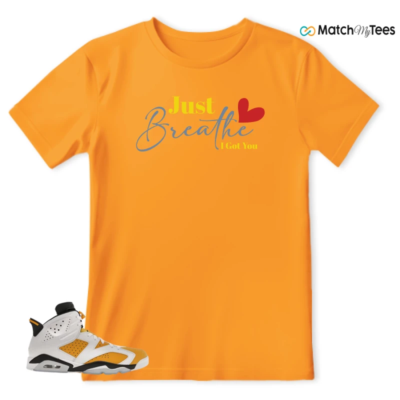 NIKE AIR JORDAN 6 YELLOW OCHRE SNEAKER Matching Tees t-shirt