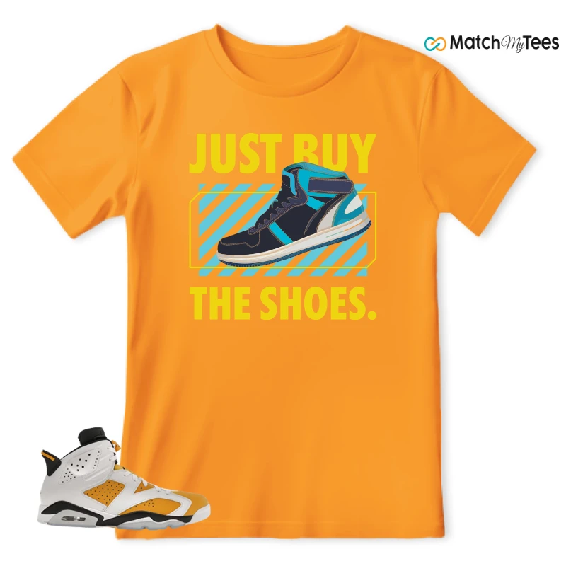NIKE AIR JORDAN 6 YELLOW OCHRE SNEAKER Matching Tees t-shirt