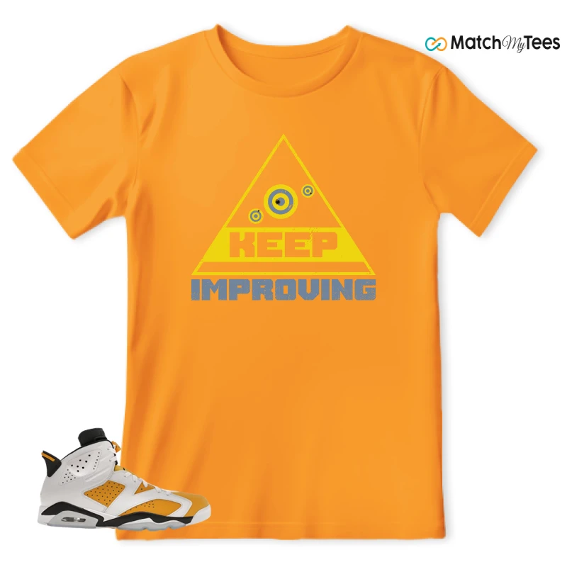 NIKE AIR JORDAN 6 YELLOW OCHRE SNEAKER Matching Tees t-shirt