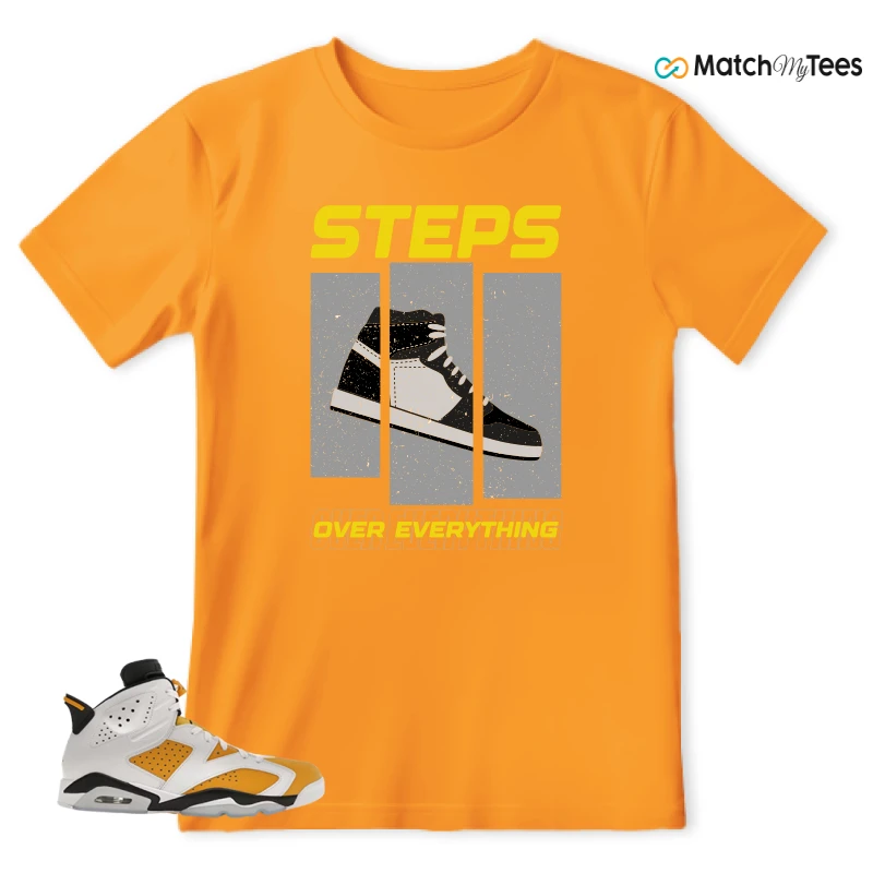 NIKE AIR JORDAN 6 YELLOW OCHRE SNEAKER Matching Tees t-shirt