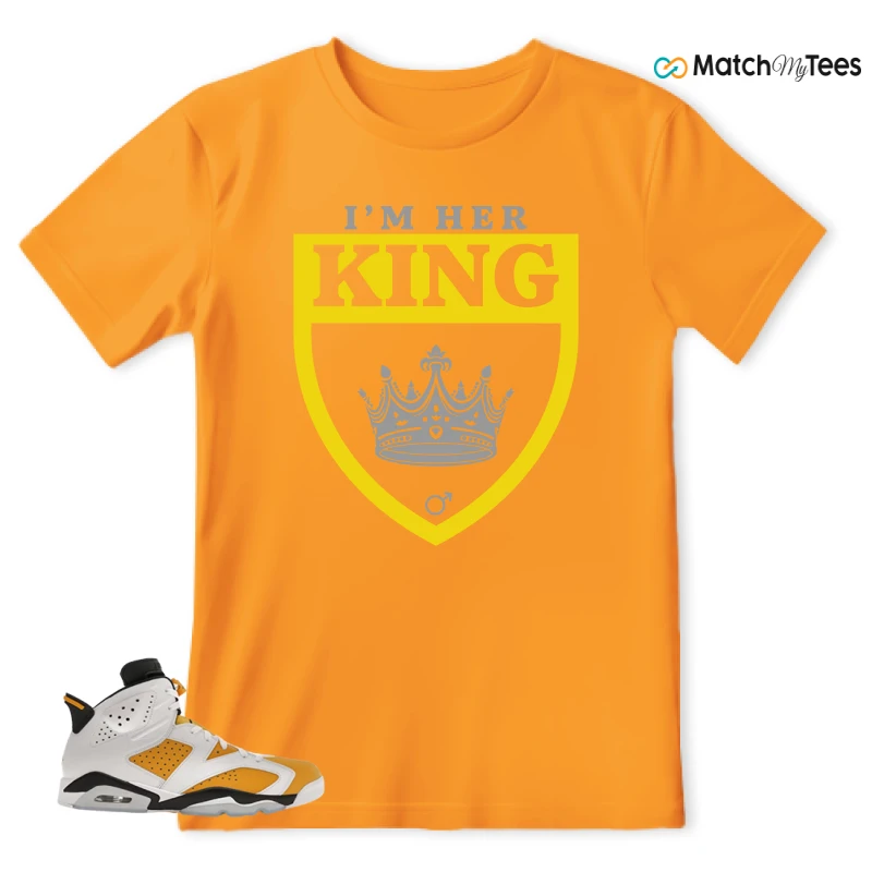 NIKE AIR JORDAN 6 YELLOW OCHRE SNEAKER Matching Tees t-shirt