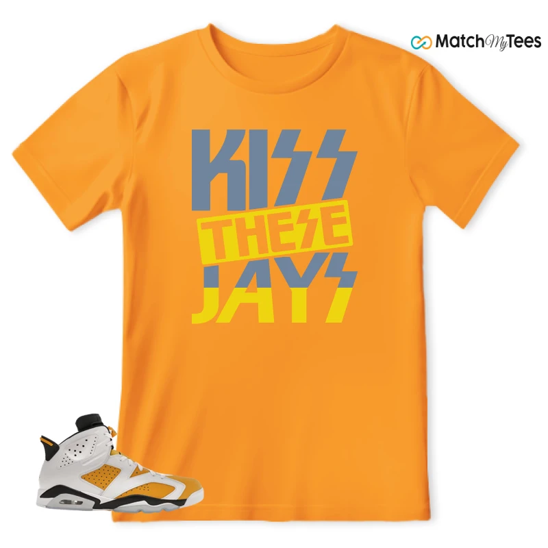 NIKE AIR JORDAN 6 YELLOW OCHRE SNEAKER Matching Tees t-shirt