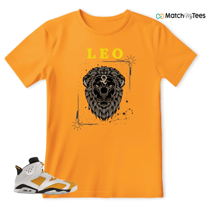 NIKE AIR JORDAN 6 YELLOW OCHRE SNEAKER Matching Tees t-shirt