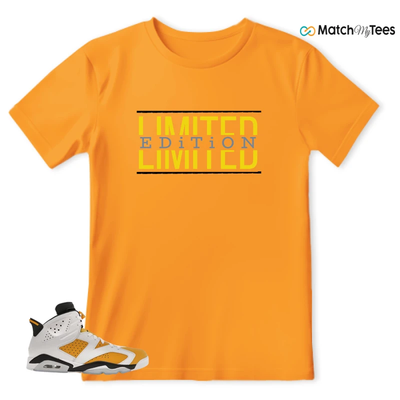 NIKE AIR JORDAN 6 YELLOW OCHRE SNEAKER Matching Tees t-shirt