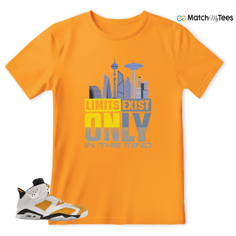 NIKE AIR JORDAN 6 YELLOW OCHRE SNEAKER Matching Tees t-shirt
