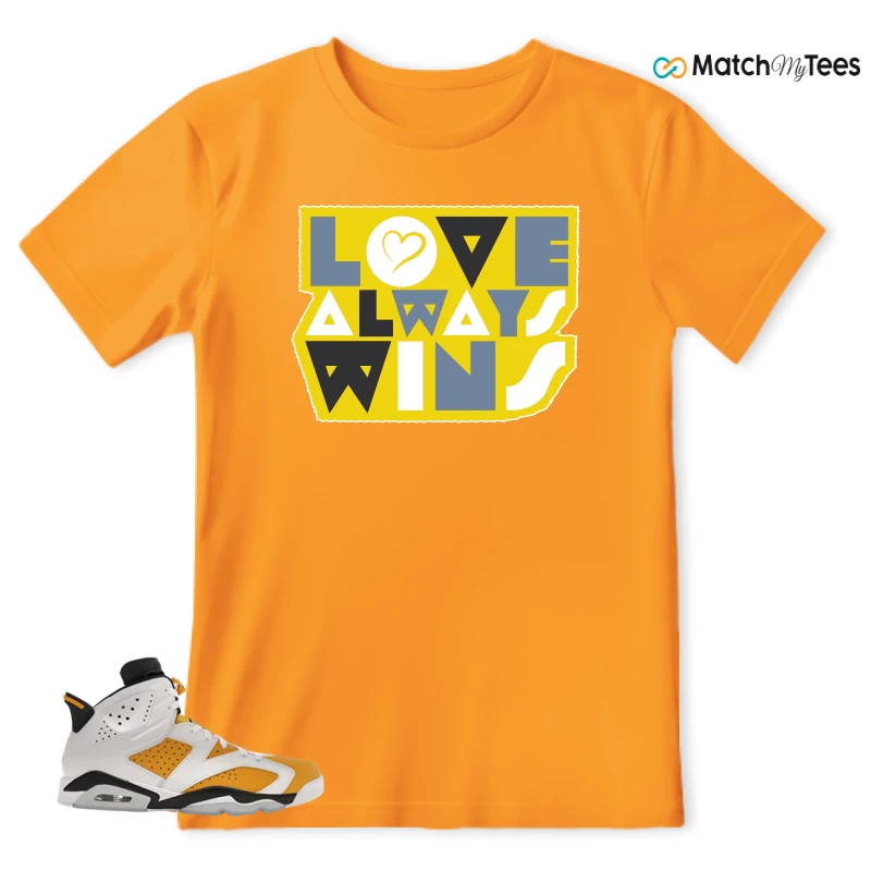 NIKE AIR JORDAN 6 YELLOW OCHRE SNEAKER Matching Tees t-shirt