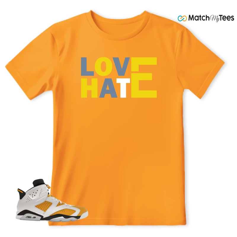 NIKE AIR JORDAN 6 YELLOW OCHRE SNEAKER Matching Tees t-shirt
