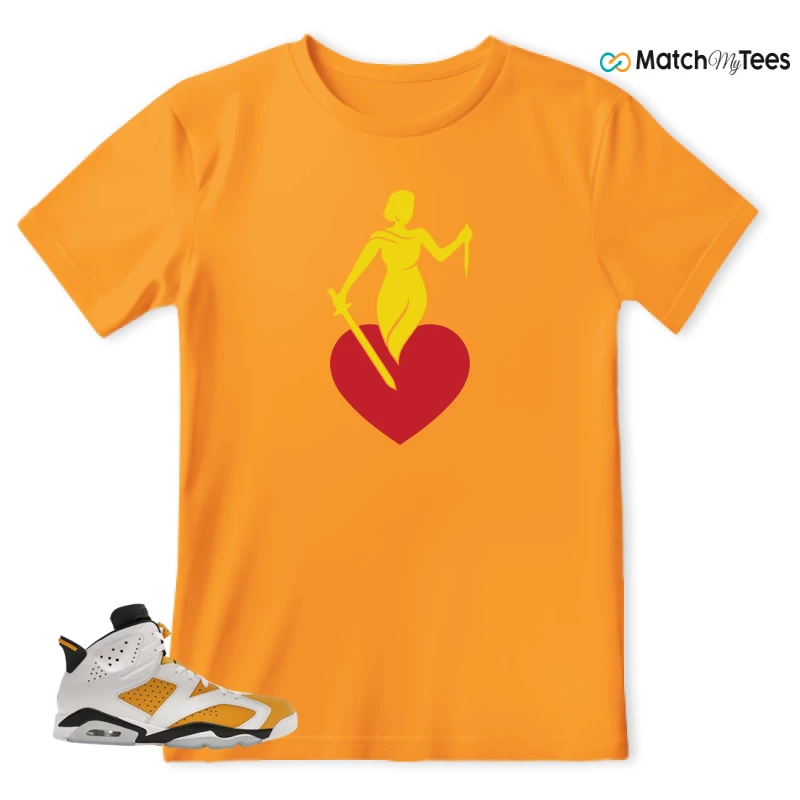 NIKE AIR JORDAN 6 YELLOW OCHRE SNEAKER Matching Tees t-shirt