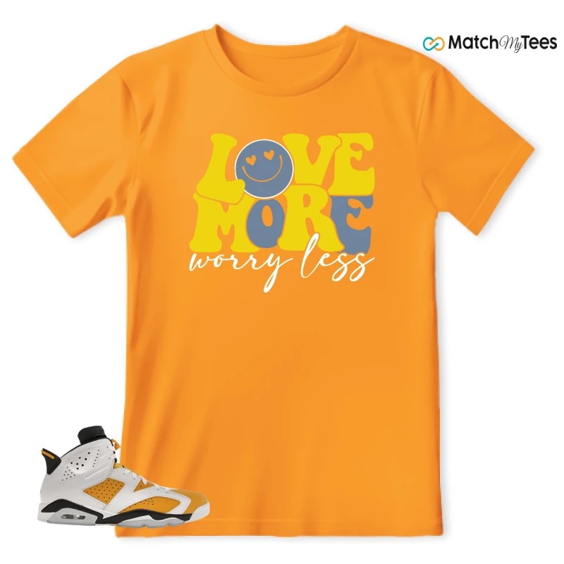 NIKE AIR JORDAN 6 YELLOW OCHRE SNEAKER Matching Tees t-shirt