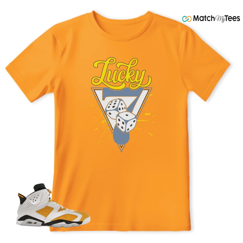 NIKE AIR JORDAN 6 YELLOW OCHRE SNEAKER Matching Tees t-shirt
