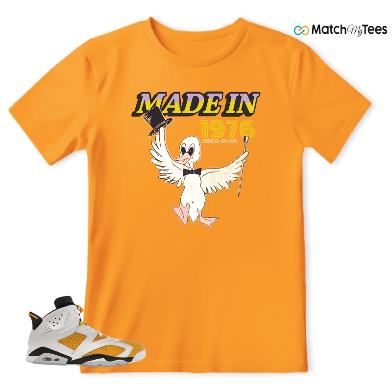 NIKE AIR JORDAN 6 YELLOW OCHRE SNEAKER Matching Tees t-shirt