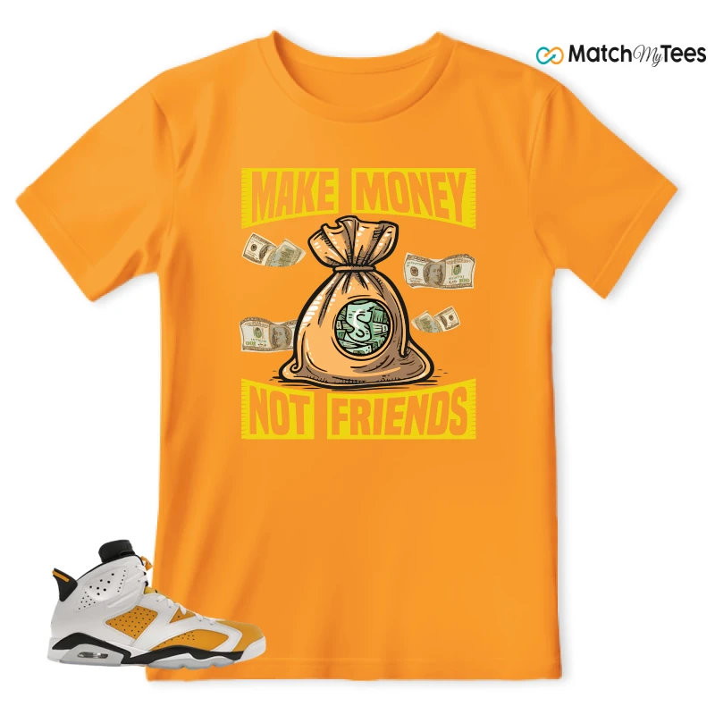 NIKE AIR JORDAN 6 YELLOW OCHRE SNEAKER Matching Tees t-shirt