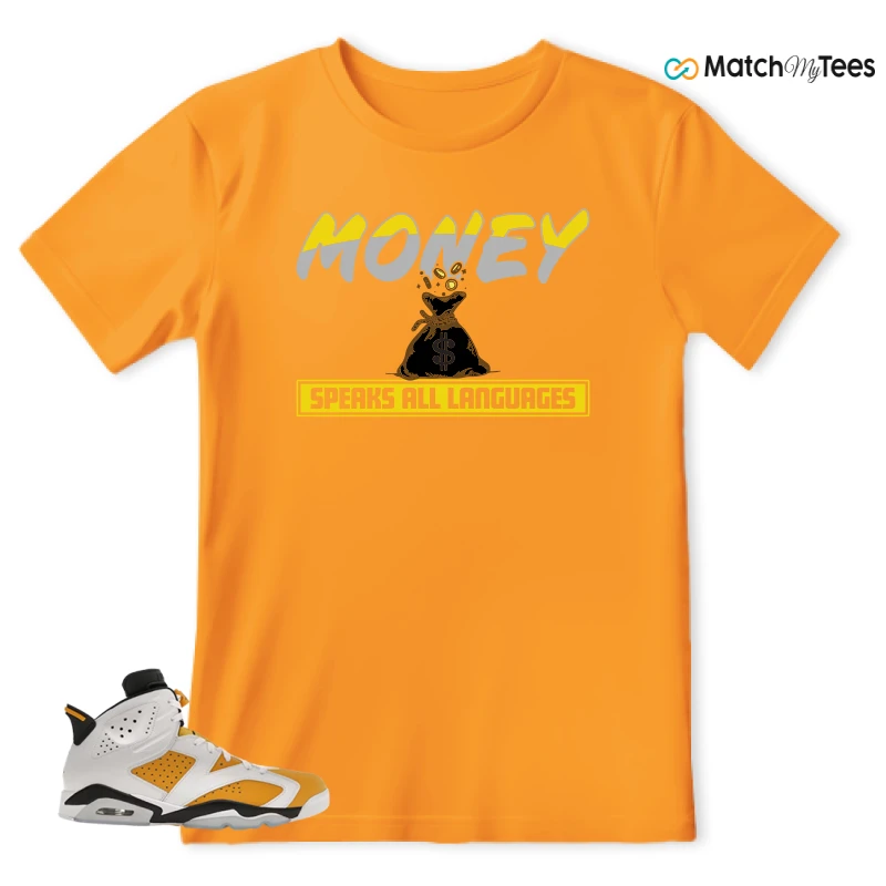 NIKE AIR JORDAN 6 YELLOW OCHRE SNEAKER Matching Tees t-shirt