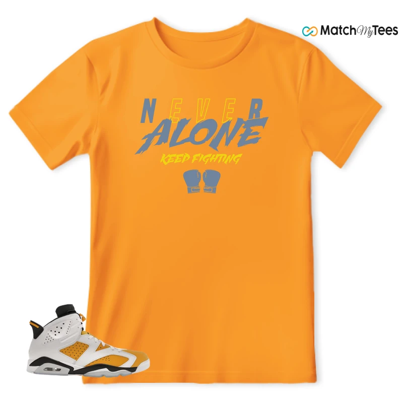 NIKE AIR JORDAN 6 YELLOW OCHRE SNEAKER Matching Tees t-shirt