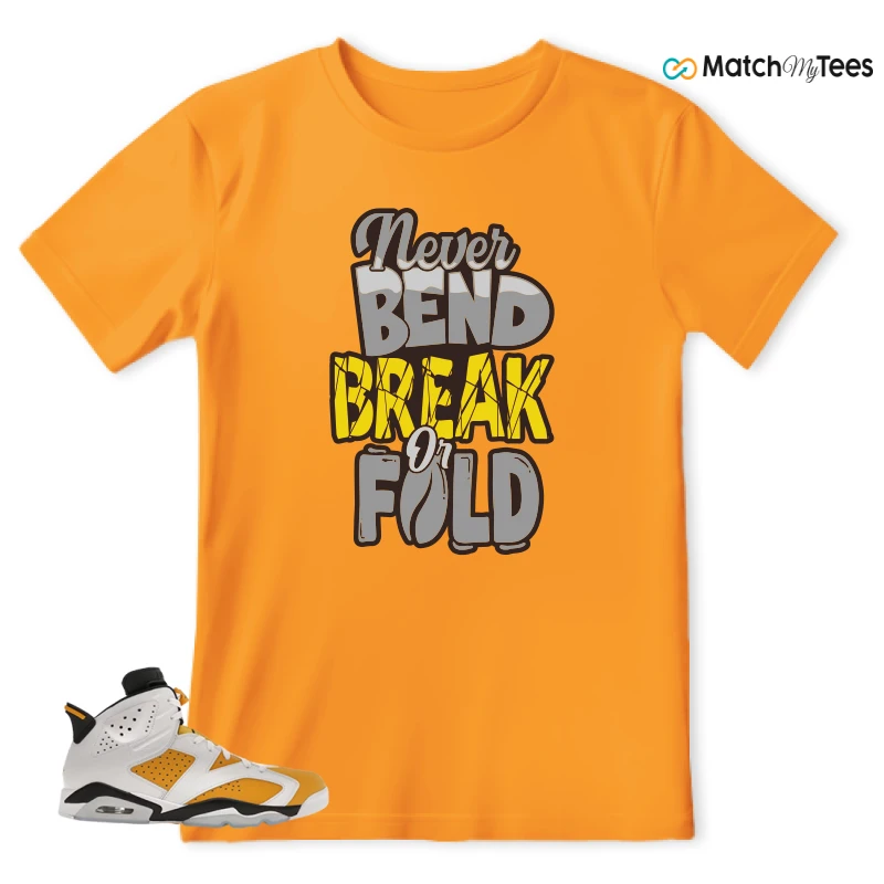 NIKE AIR JORDAN 6 YELLOW OCHRE SNEAKER Matching Tees t-shirt