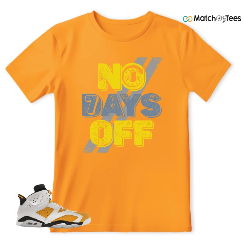 NIKE AIR JORDAN 6 YELLOW OCHRE SNEAKER Matching Tees t-shirt