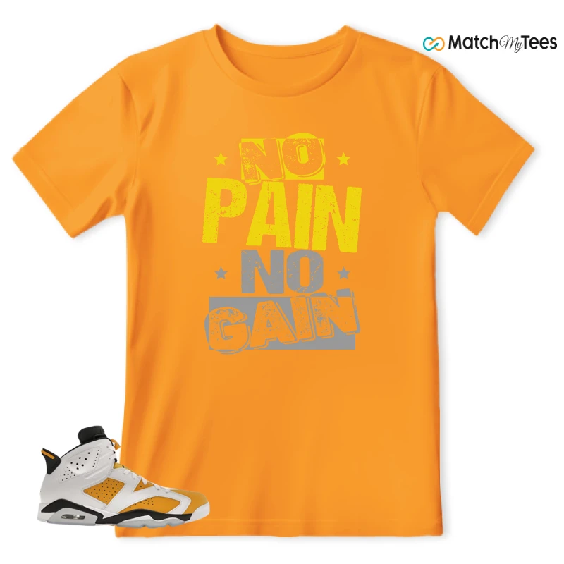 NIKE AIR JORDAN 6 YELLOW OCHRE SNEAKER Matching Tees t-shirt