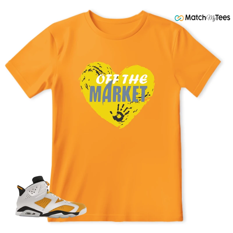 NIKE AIR JORDAN 6 YELLOW OCHRE SNEAKER Matching Tees t-shirt
