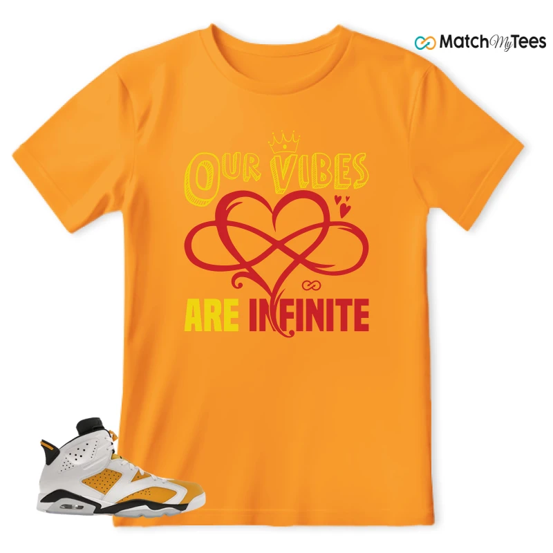 NIKE AIR JORDAN 6 YELLOW OCHRE SNEAKER Matching Tees t-shirt