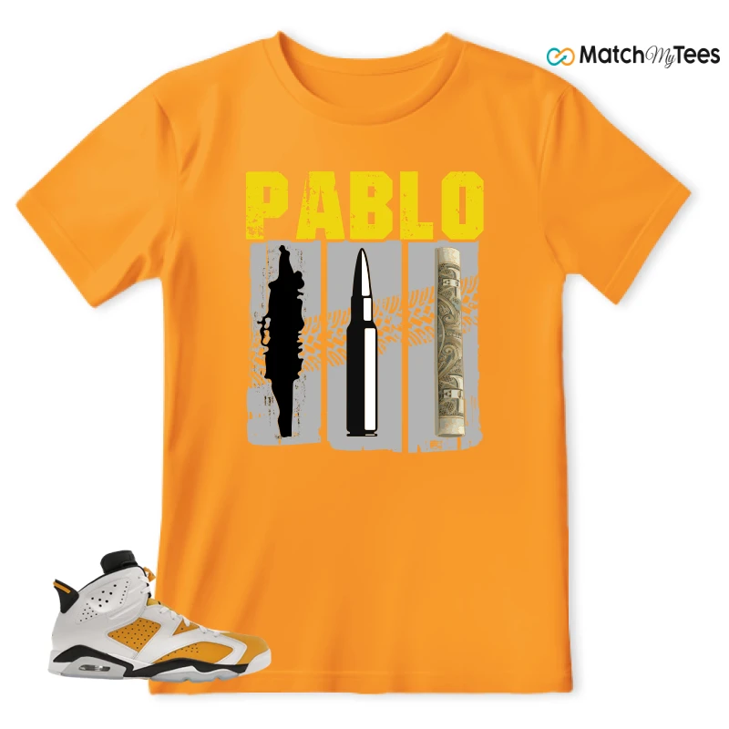 NIKE AIR JORDAN 6 YELLOW OCHRE SNEAKER Matching Tees t-shirt