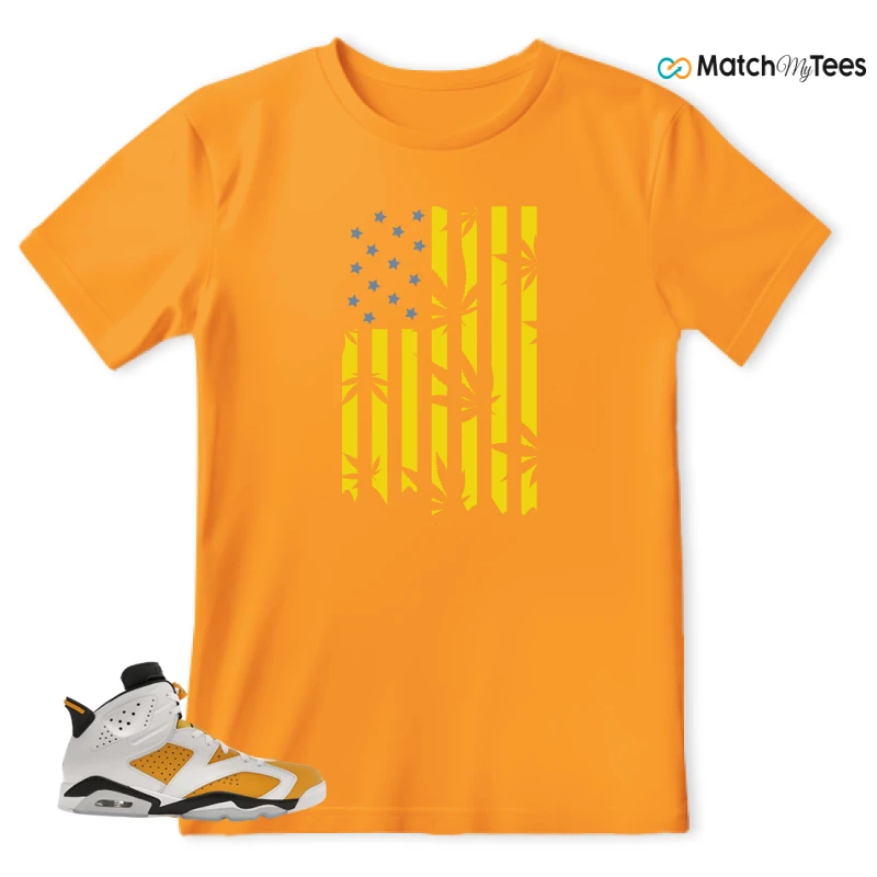 NIKE AIR JORDAN 6 YELLOW OCHRE SNEAKER Matching Tees t-shirt