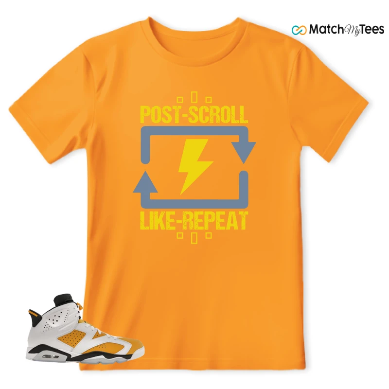 NIKE AIR JORDAN 6 YELLOW OCHRE SNEAKER Matching Tees t-shirt