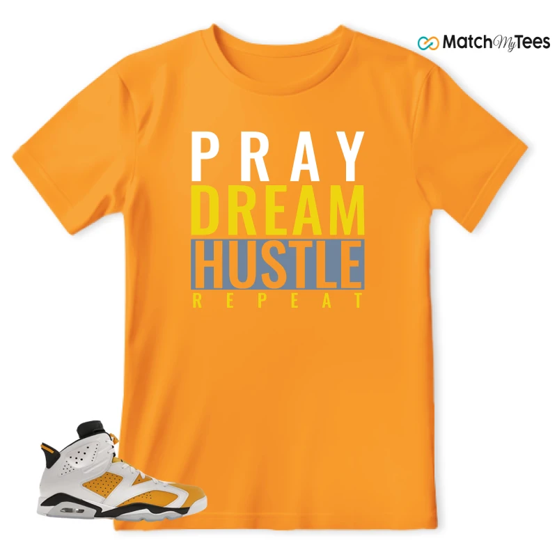 NIKE AIR JORDAN 6 YELLOW OCHRE SNEAKER Matching Tees t-shirt
