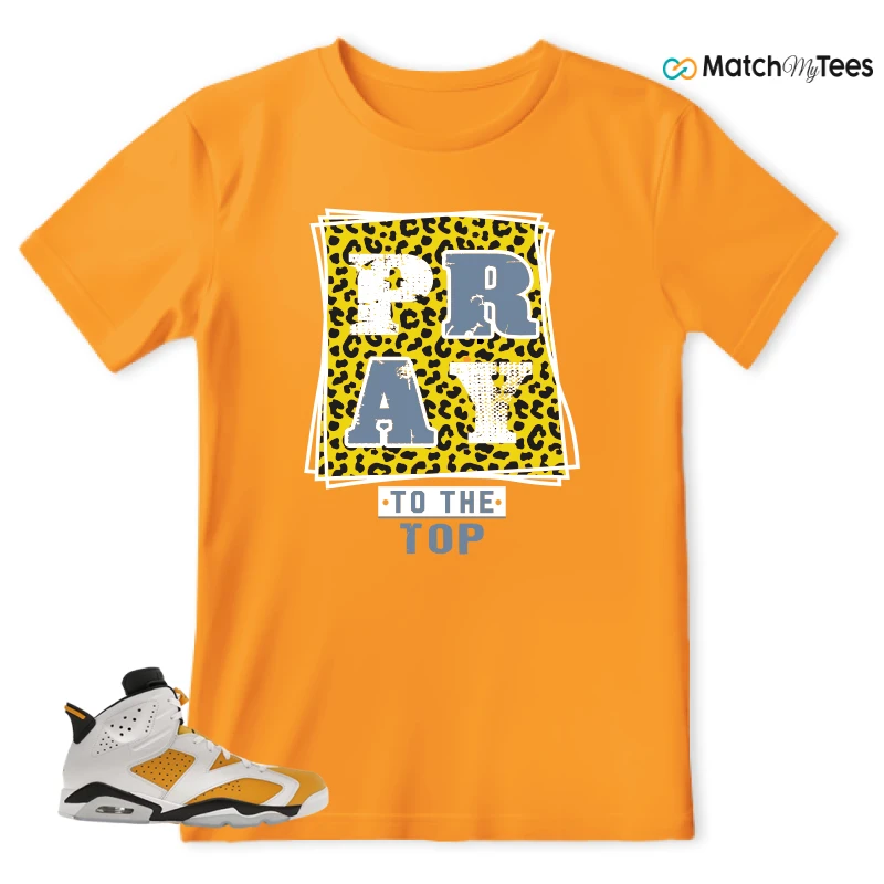 NIKE AIR JORDAN 6 YELLOW OCHRE SNEAKER Matching Tees t-shirt