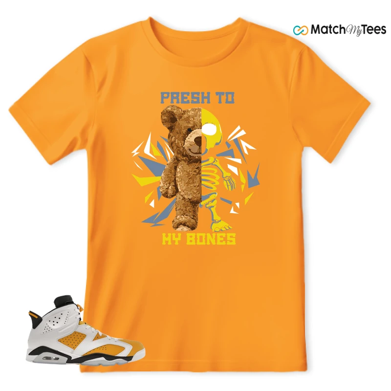 NIKE AIR JORDAN 6 YELLOW OCHRE SNEAKER Matching Tees t-shirt