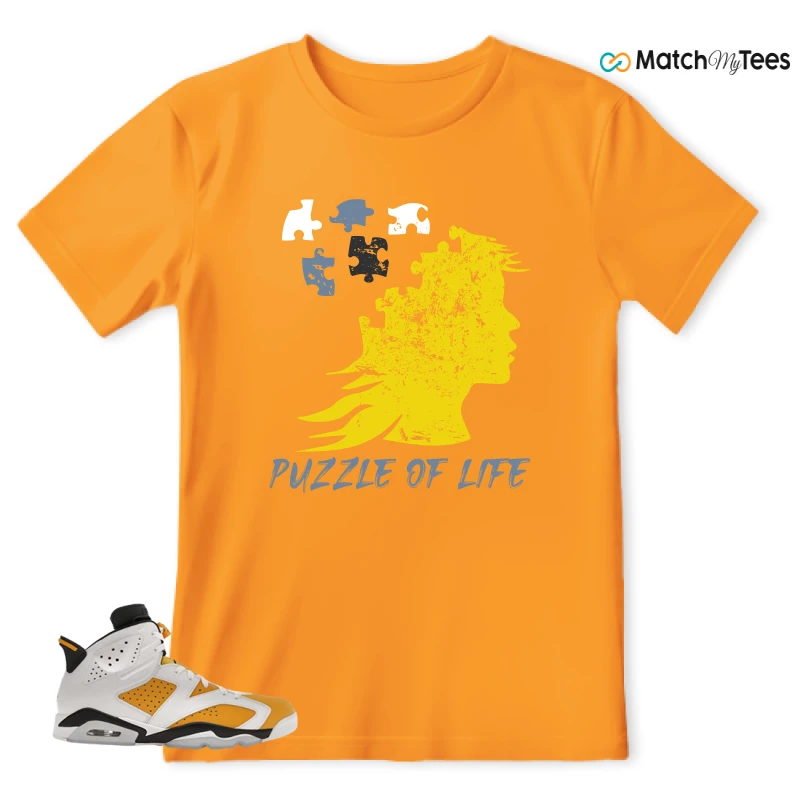 NIKE AIR JORDAN 6 YELLOW OCHRE SNEAKER Matching Tees t-shirt