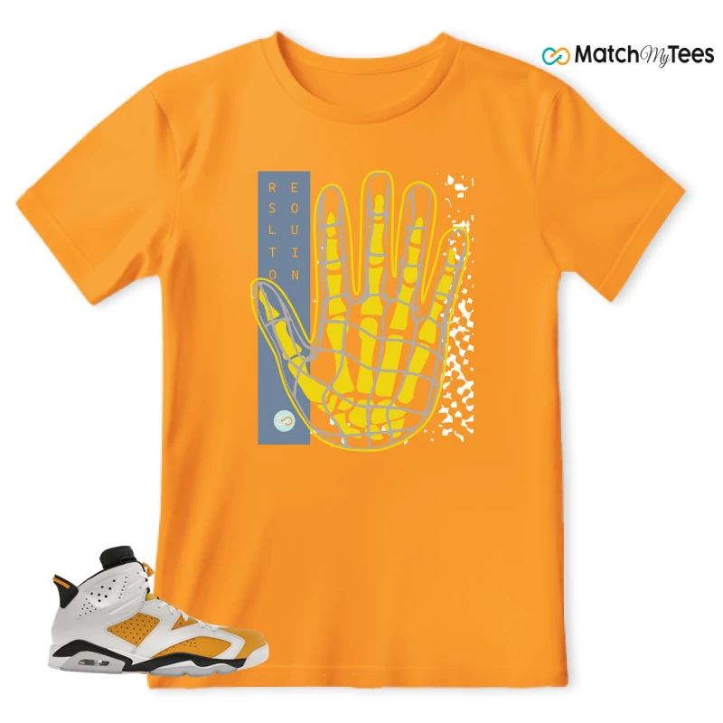 NIKE AIR JORDAN 6 YELLOW OCHRE SNEAKER Matching Tees t-shirt