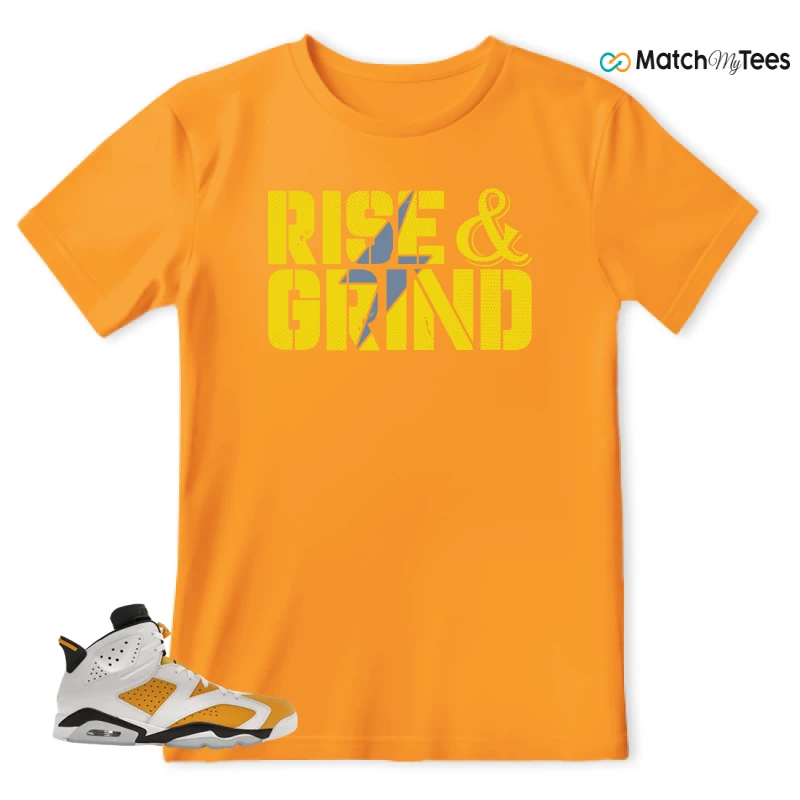 NIKE AIR JORDAN 6 YELLOW OCHRE SNEAKER Matching Tees t-shirt