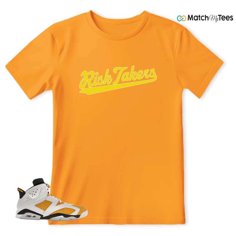 NIKE AIR JORDAN 6 YELLOW OCHRE SNEAKER Matching Tees t-shirt