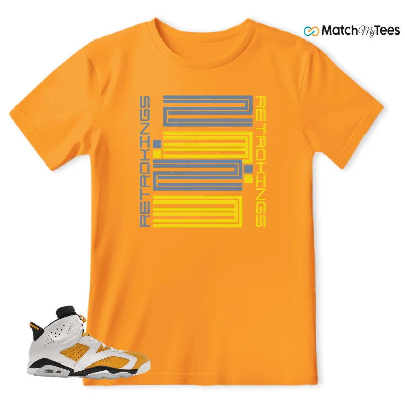 NIKE AIR JORDAN 6 YELLOW OCHRE SNEAKER Matching Tees t-shirt