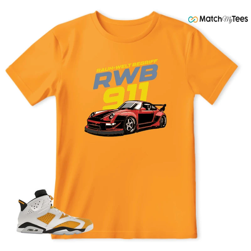 NIKE AIR JORDAN 6 YELLOW OCHRE SNEAKER Matching Tees t-shirt