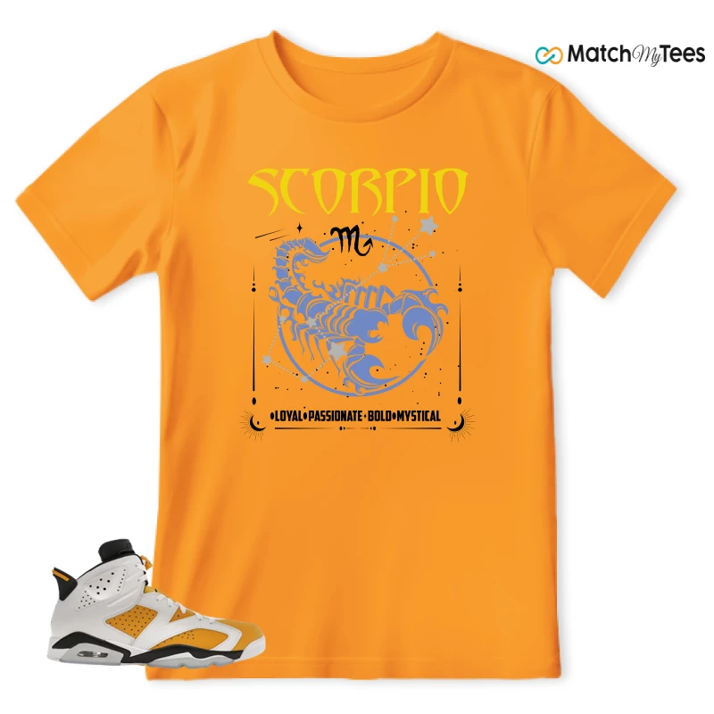 NIKE AIR JORDAN 6 YELLOW OCHRE SNEAKER Matching Tees t-shirt