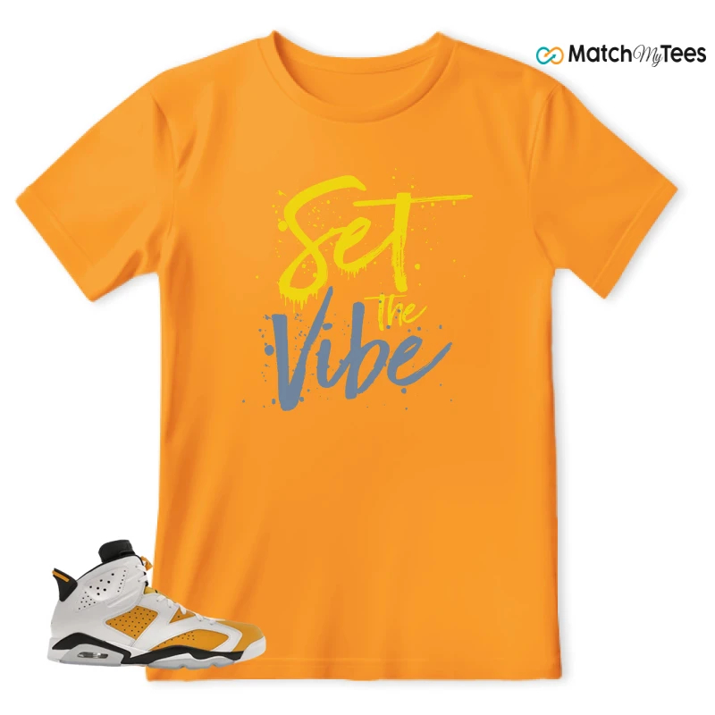 NIKE AIR JORDAN 6 YELLOW OCHRE SNEAKER Matching Tees t-shirt