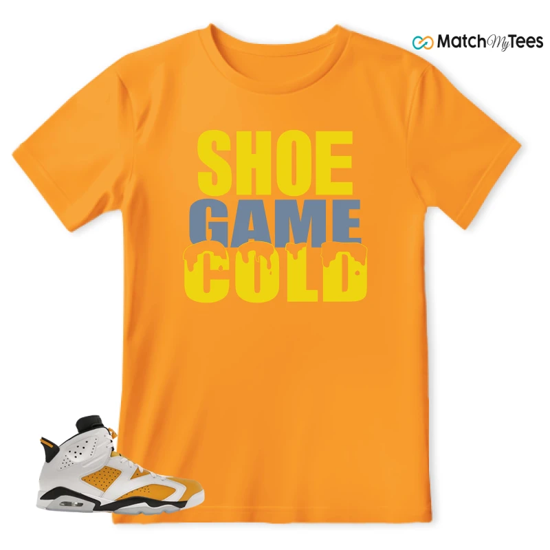 NIKE AIR JORDAN 6 YELLOW OCHRE SNEAKER Matching Tees t-shirt