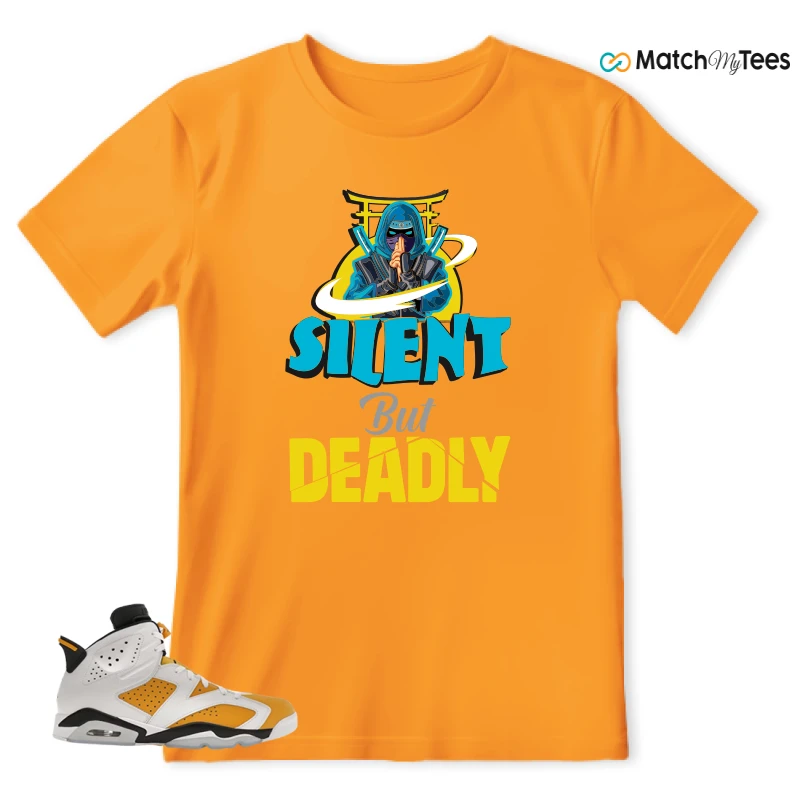 NIKE AIR JORDAN 6 YELLOW OCHRE SNEAKER Matching Tees t-shirt