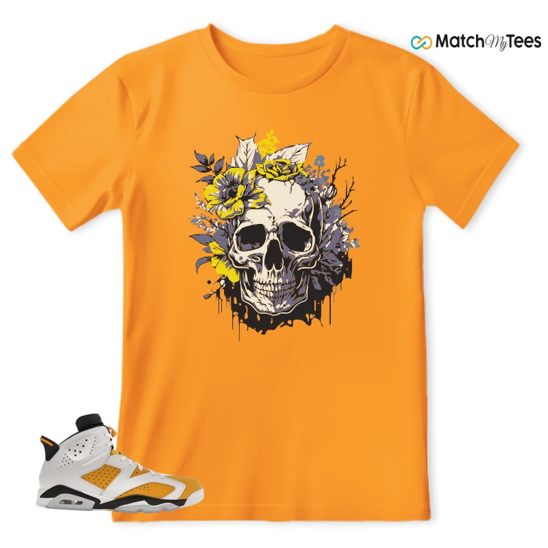 NIKE AIR JORDAN 6 YELLOW OCHRE SNEAKER Matching Tees t-shirt