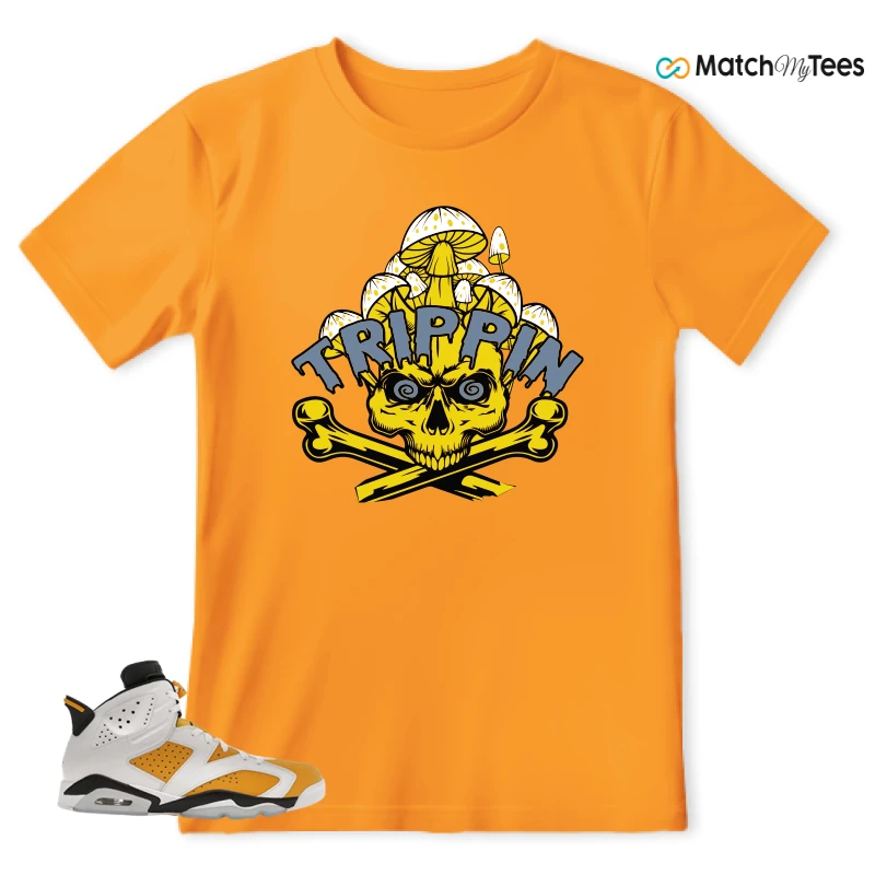 NIKE AIR JORDAN 6 YELLOW OCHRE SNEAKER Matching Tees t-shirt