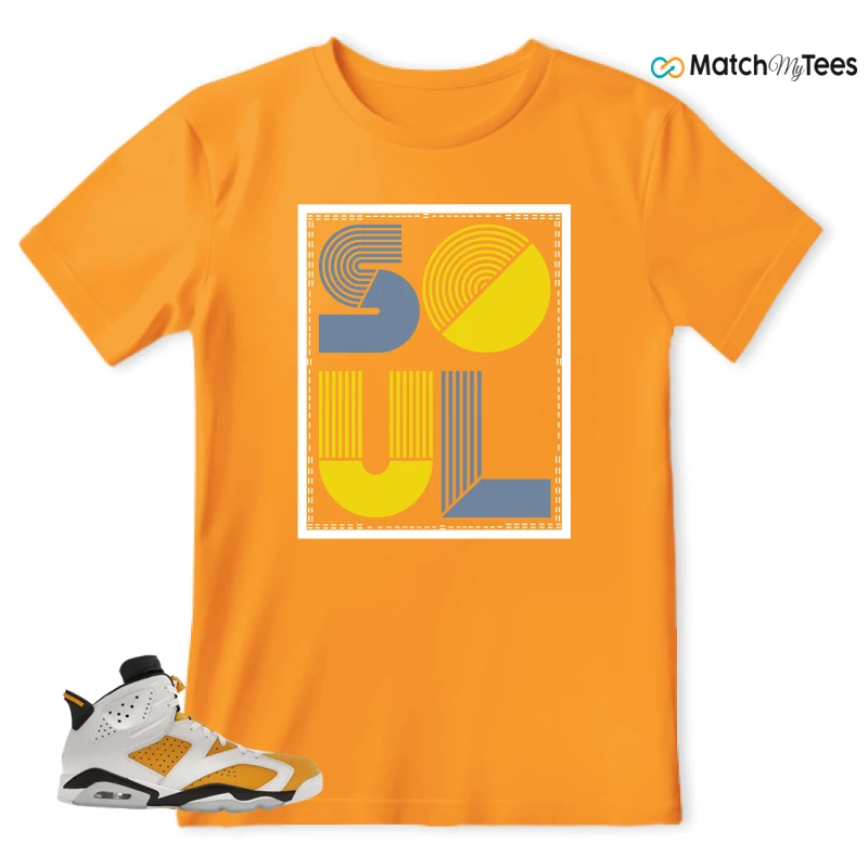 NIKE AIR JORDAN 6 YELLOW OCHRE SNEAKER Matching Tees t-shirt