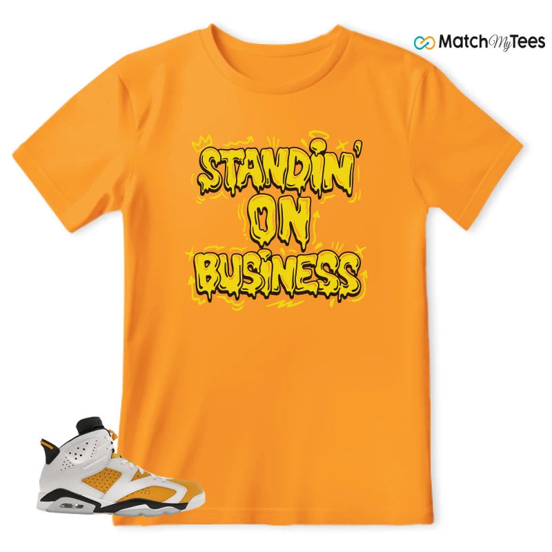 NIKE AIR JORDAN 6 YELLOW OCHRE SNEAKER Matching Tees t-shirt