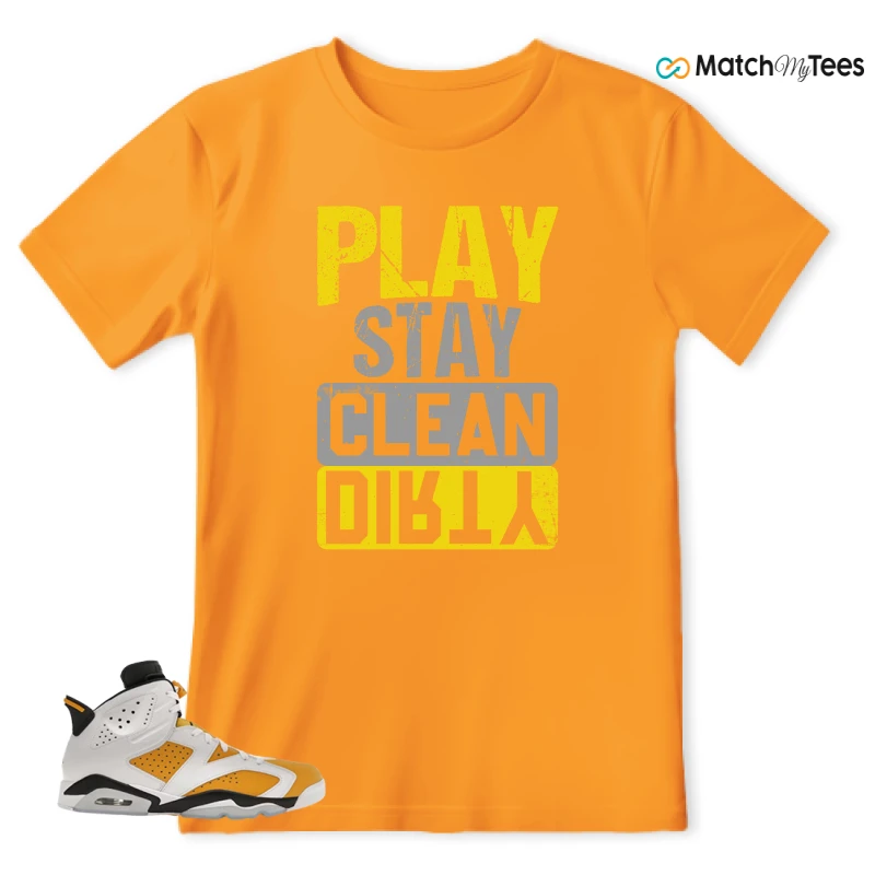 NIKE AIR JORDAN 6 YELLOW OCHRE SNEAKER Matching Tees t-shirt