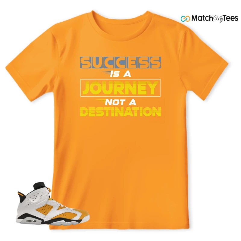 NIKE AIR JORDAN 6 YELLOW OCHRE SNEAKER Matching Tees t-shirt