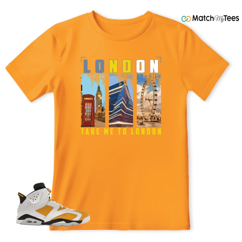 NIKE AIR JORDAN 6 YELLOW OCHRE SNEAKER Matching Tees t-shirt