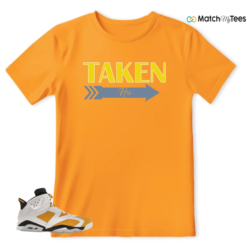 NIKE AIR JORDAN 6 YELLOW OCHRE SNEAKER Matching Tees t-shirt